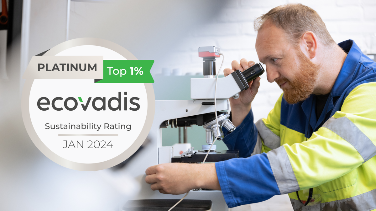 Platinum ranking by EcoVadis for the third consecutive year