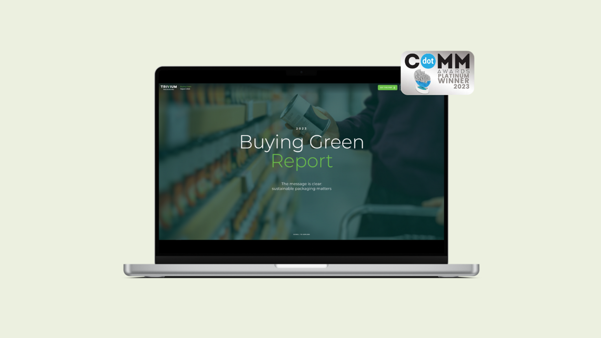 Trivium’s 2023 Buying Green Report wins dotCOMM Award