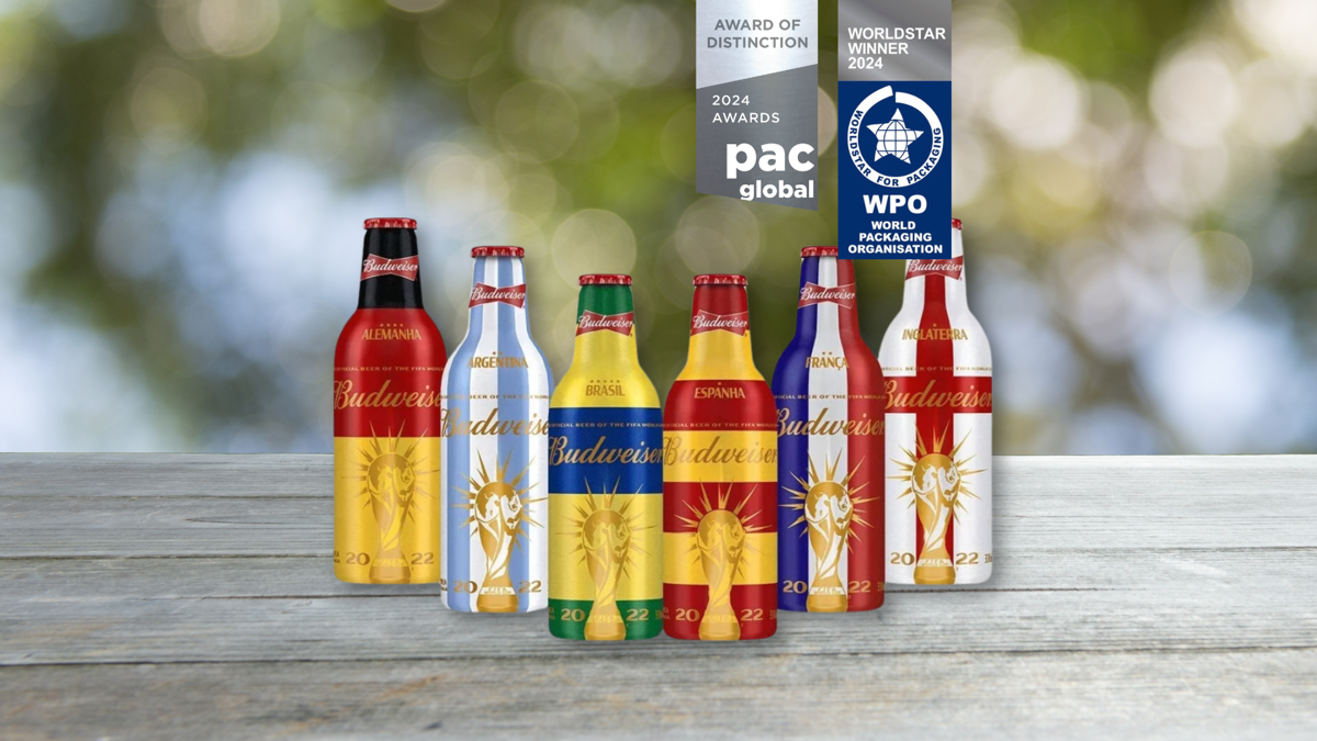 PAC Global and Worldstar awards for the Budweiser World Cup bottles